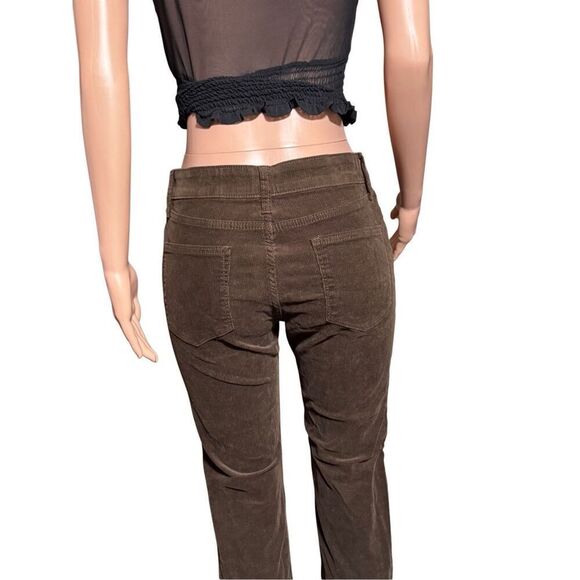 St.John Bay women's mid rise brown corduroy straight-leg pants 6p - Picture 6 of 7